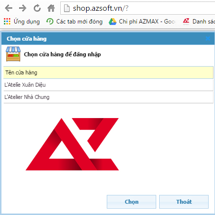 phần mềm quản lý cửa hàng, quản lý khách hàng az shop